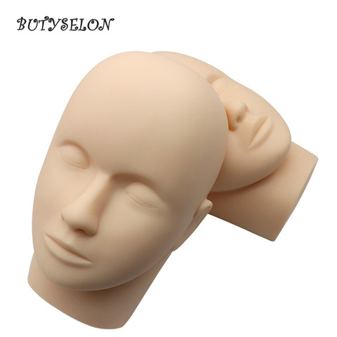 Rubber Practice Training Head Eyelash Extension Cosmetology Mannequin Doll  Face Head For Eyelashes Makeup Practice Model - Price history & Review, AliExpress Seller - butyselon makeup tools Store